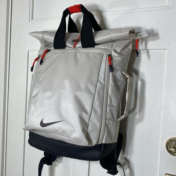 Nike 2.0 Backpack VPR Vapor Energy Roll Top Rucksack Silver Light Gray / Black - Picture 5 of 16